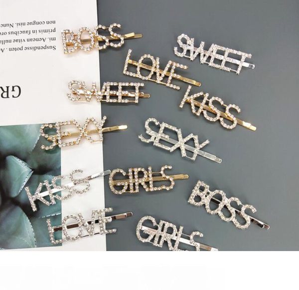 new crystal rhinestone letter hair clips girl hairpin diamond words barrettes fashion bangs clip woman hair accession selling, Golden;silver
new crystal rhinestone letter hair clips girl hairpin diamond words barrettes fashion bangs clip woman hair accession selling, Golden;silver