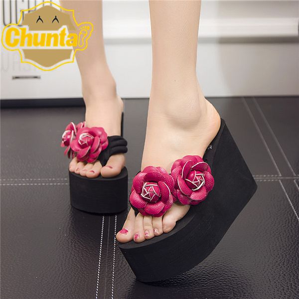 new designer summer shoes woman brand flower decoration flip flops candy color bohemia beach sandals high platform slippers y2, Black
new designer summer shoes woman brand flower decoration flip flops candy color bohemia beach sandals high platform slippers y2, Black