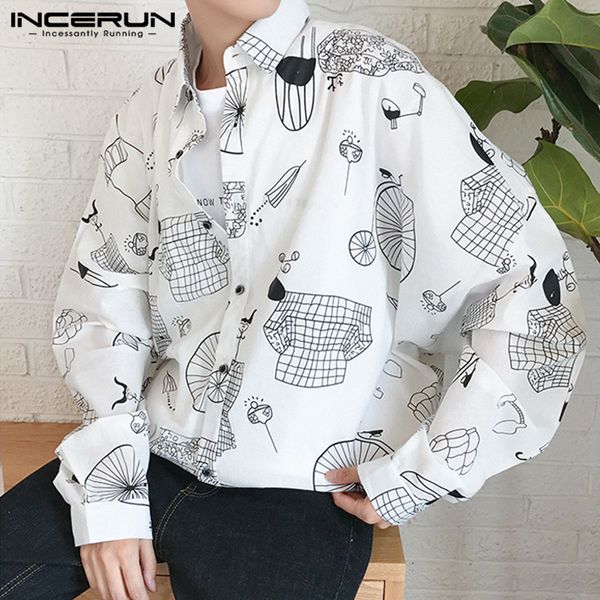 incerun fashion men lovely printed long sleeve lapel casual shirts korean literary baggy mens blouse small fresh button 5xl, White;black
incerun fashion men lovely printed long sleeve lapel casual shirts korean literary baggy mens blouse small fresh button 5xl, White;black