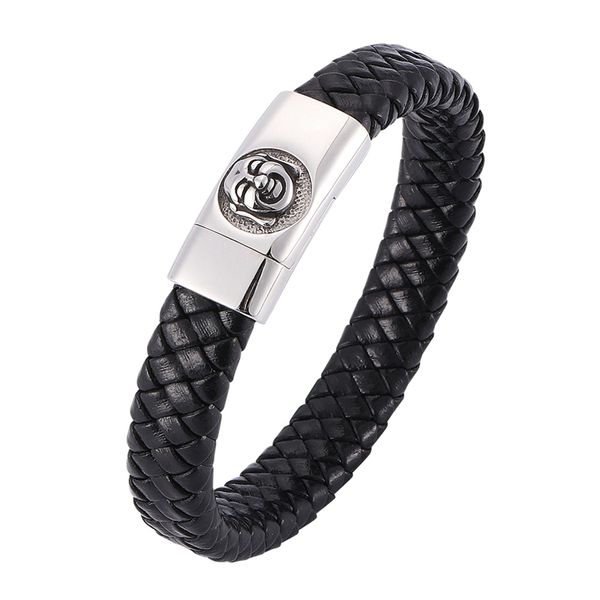 buddha stainless steel chain black leather bracelet punk male braid jewelry for men bracelet& bangle bb0316, Golden;silver
buddha stainless steel chain black leather bracelet punk male braid jewelry for men bracelet& bangle bb0316, Golden;silver