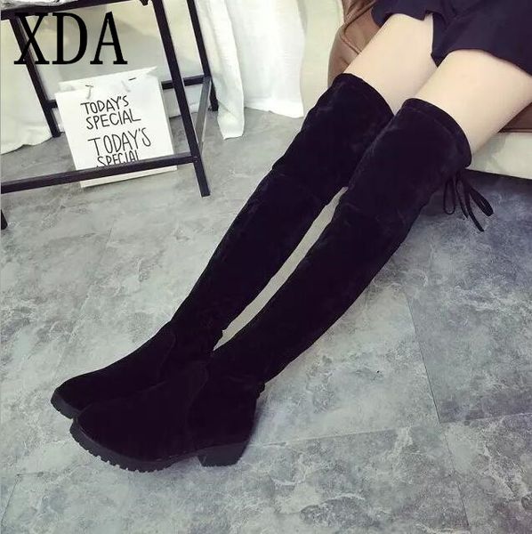 xda 2019 arrivals women shoes over knee thigh high black boots female motorcycle flats long boots low heel suede women
xda 2019 arrivals women shoes over knee thigh high black boots female motorcycle flats long boots low heel suede women