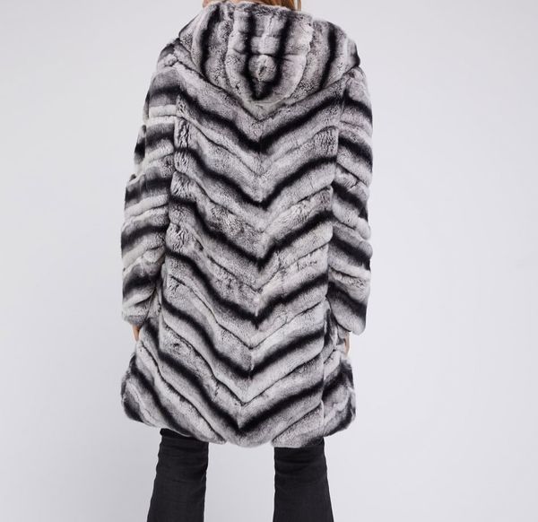 90cm long rex fur/chinchilla fur coat/grey striped outwear/plus size custom fur coats jacket jackets, Black
90cm long rex fur/chinchilla fur coat/grey striped outwear/plus size custom fur coats jacket jackets, Black