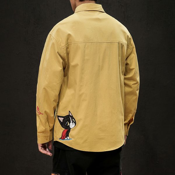 trendy large sizes men long sleeve shirt cat embroidery mens shirts autumn men long sleeve shirt, White;black
trendy large sizes men long sleeve shirt cat embroidery mens shirts autumn men long sleeve shirt, White;black