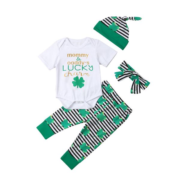 baby boys girls clothes short sleeve round neck letter print bodysuit geometry pants striped hat bow headband 4pc toddler outfit, White
baby boys girls clothes short sleeve round neck letter print bodysuit geometry pants striped hat bow headband 4pc toddler outfit, White