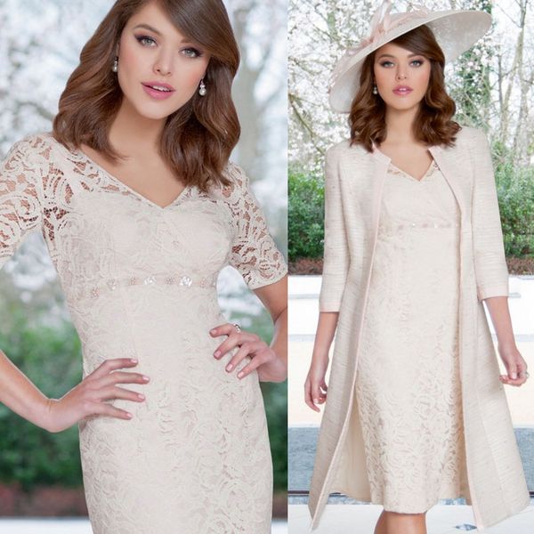 short sleeves lace mother of bride dresses knee length short sleeve wedding mothers groom dress with long jacket v neck formal wear, Black;red
short sleeves lace mother of bride dresses knee length short sleeve wedding mothers groom dress with long jacket v neck formal wear, Black;red