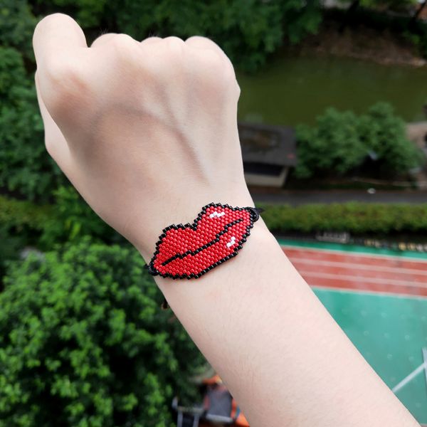 fairywoo lip bracelet red jewelry lucky handmade gift miyuki beaded bracelet bracelets for women personalized jewelry, Golden;silver
fairywoo lip bracelet red jewelry lucky handmade gift miyuki beaded bracelet bracelets for women personalized jewelry, Golden;silver