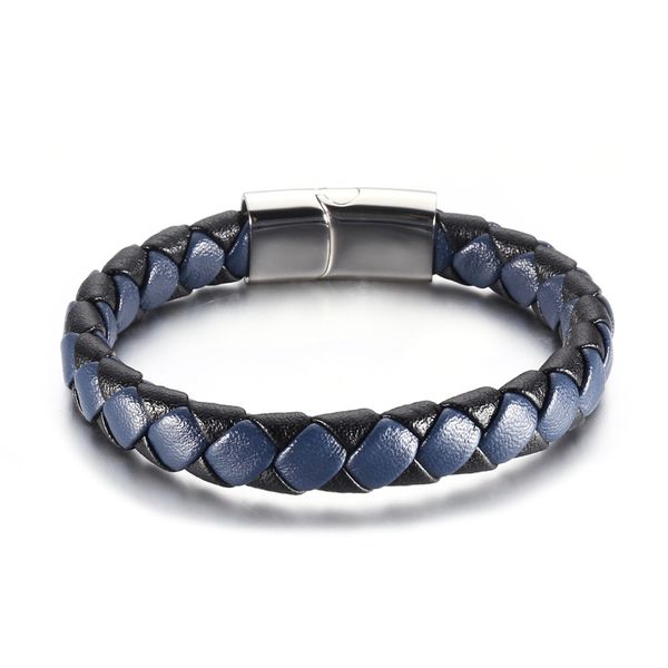 selling foreign trade leather bracelet men's selling stainless steel buckle bracelet, Black
selling foreign trade leather bracelet men's selling stainless steel buckle bracelet, Black
