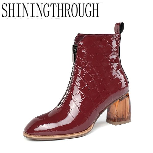 genuine leather women ankle boots zipper high heels party office shoes woman punk short boots motorcycle, Black
genuine leather women ankle boots zipper high heels party office shoes woman punk short boots motorcycle, Black