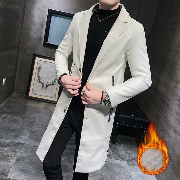 autumn and winter fashion men's long hair collar cotton thickened slim men leather jacket, Black
autumn and winter fashion men's long hair collar cotton thickened slim men leather jacket, Black