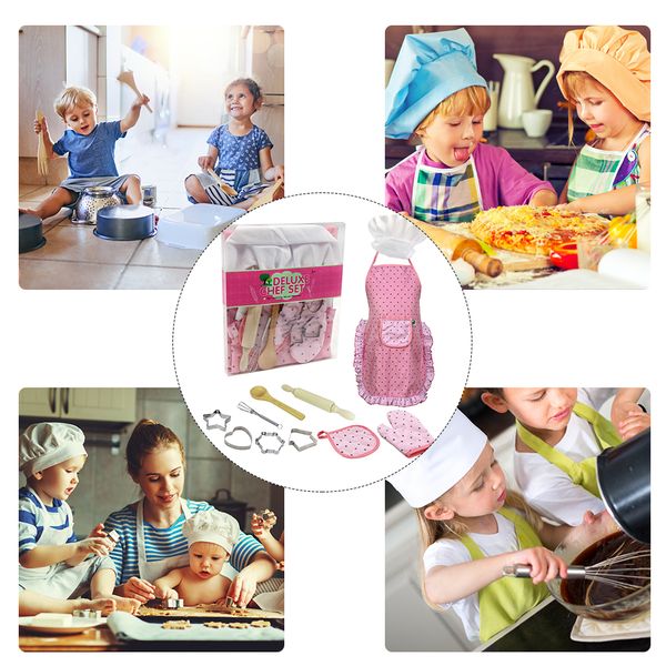 11pcs/set making pastry chef costume set for kids girls cooking game for kids child baking set baking clothes apron
11pcs/set making pastry chef costume set for kids girls cooking game for kids child baking set baking clothes apron