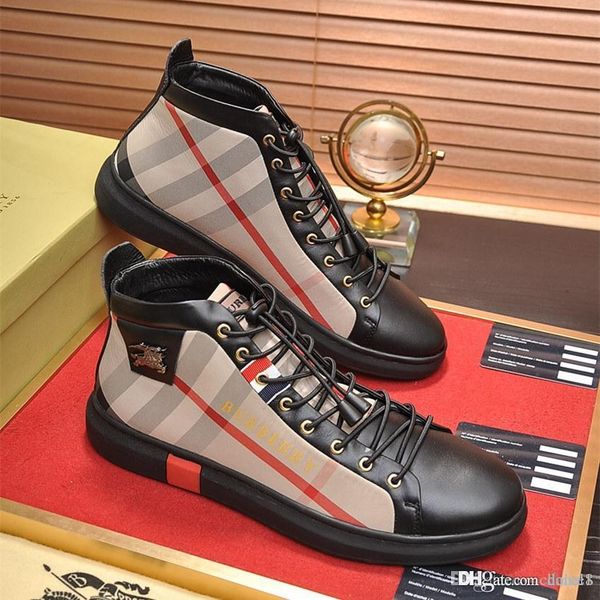 19ss mens 18 designer shoes house vintage plaid leather shoes running sneaker men casual shoes 19ss burberry, Blue;gray 
19ss mens 18 designer shoes house vintage plaid leather shoes running sneaker men casual shoes 19ss burberry, Blue;gray