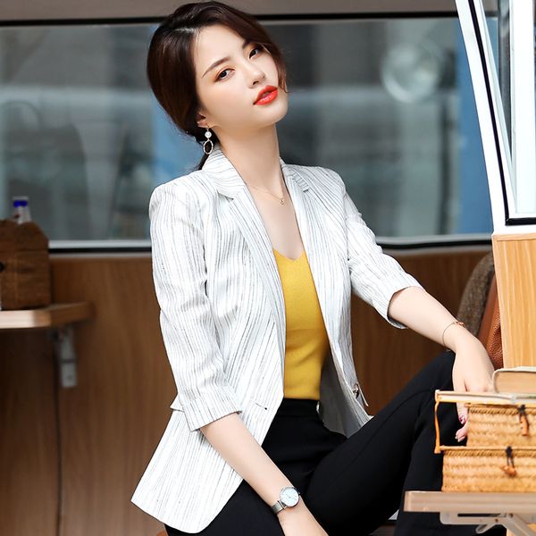 women blazers and jackets 2019 fashion single button casual blazer elegant ladies white blazer office work wear female jacket, White;black
women blazers and jackets 2019 fashion single button casual blazer elegant ladies white blazer office work wear female jacket, White;black