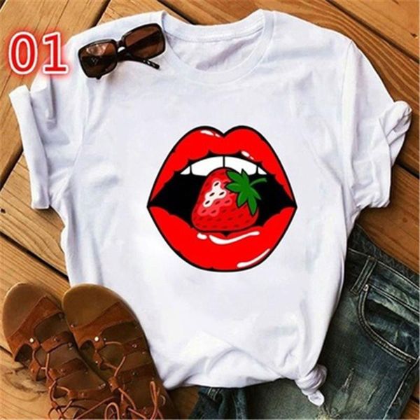 rainbow lips printing women t-shirt designer summer female casual round neck short sleeve streetwear loose fashion tee clothing, White
rainbow lips printing women t-shirt designer summer female casual round neck short sleeve streetwear loose fashion tee clothing, White