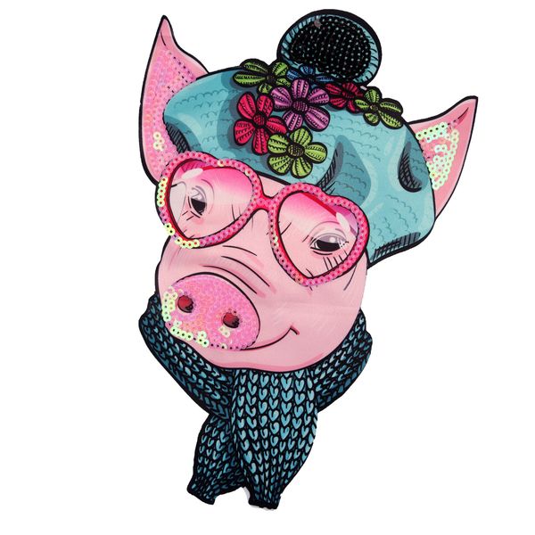 printed pigs patches for jackets,printing sequined animals badges appliques for jeans,cartoon patches for clothing a55, Black
printed pigs patches for jackets,printing sequined animals badges appliques for jeans,cartoon patches for clothing a55, Black