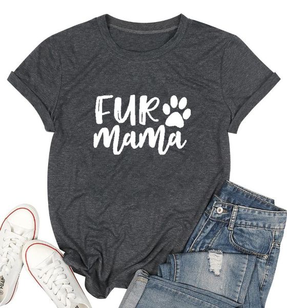 women's t-shirt fur mama letter print t shirt printed tee summer female short sleeve for women clothing o neck casual, White
women's t-shirt fur mama letter print t shirt printed tee summer female short sleeve for women clothing o neck casual, White