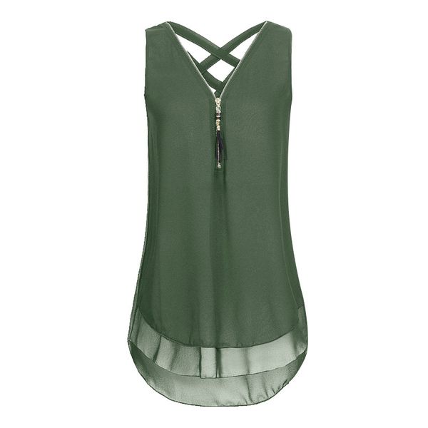 green trends new blouses shirt chiffon womens summer blusa feminina harajuku v-neck sleeveless casual trends fashion tee shirt vest, White
green trends new blouses shirt chiffon womens summer blusa feminina harajuku v-neck sleeveless casual trends fashion tee shirt vest, White