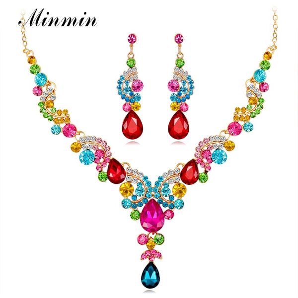 minmin elegant 5 types teardrop crystal bridal jewelry set luxury wedding engegament necklace earrings set for women 2019 mtl574, Slivery;golden
minmin elegant 5 types teardrop crystal bridal jewelry set luxury wedding engegament necklace earrings set for women 2019 mtl574, Slivery;golden