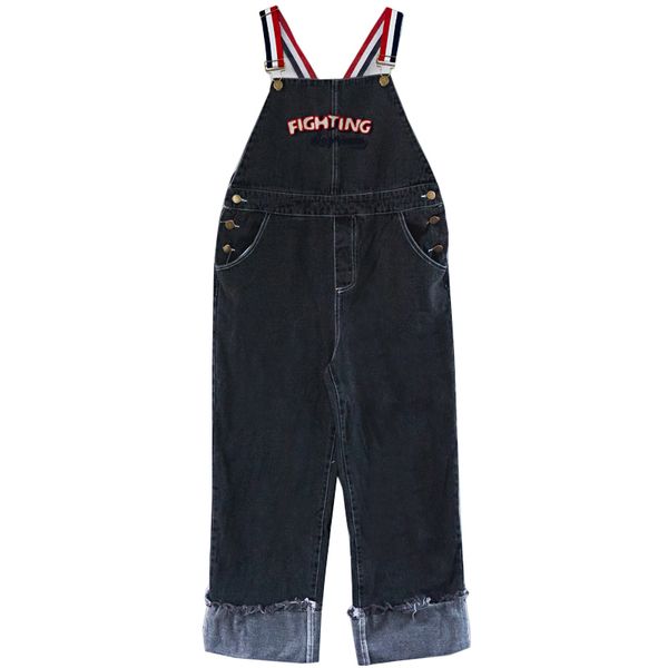 2019 new women's denim jumpsuit strap jeans casual loose college wind women's denim overalls fighting stitching jumpsuit, Blue
2019 new women's denim jumpsuit strap jeans casual loose college wind women's denim overalls fighting stitching jumpsuit, Blue