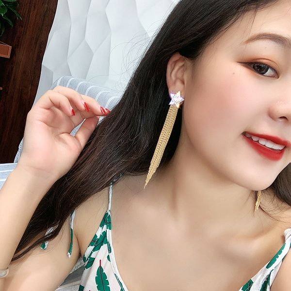korean fashion crystal long earrings geometric hollow star rhinestone 2019 trendy drop earrings for women party jewelry cel977, Silver
korean fashion crystal long earrings geometric hollow star rhinestone 2019 trendy drop earrings for women party jewelry cel977, Silver