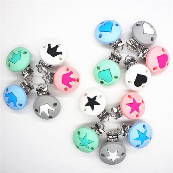 chenkai 50pcs bpa round heart star crown silicone baby pacifier dummy teether chain holder soother nursing toy clips
chenkai 50pcs bpa round heart star crown silicone baby pacifier dummy teether chain holder soother nursing toy clips