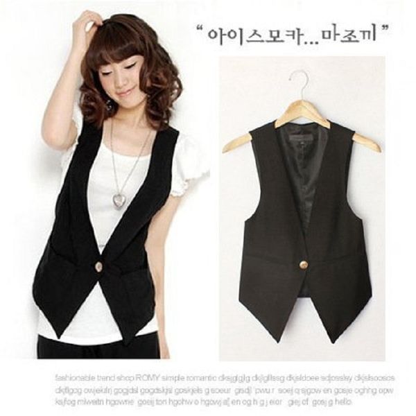 women's solid black cool vests summer plus size suit vest slim small suit vest waistcoat female all match waiskit, Black;white
women's solid black cool vests summer plus size suit vest slim small suit vest waistcoat female all match waiskit, Black;white