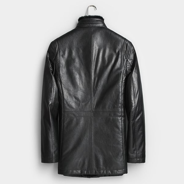 men's leather & faux genuine sheepskin men korean real coat mens jacket casaco 802 yy2048, Black
men's leather & faux genuine sheepskin men korean real coat mens jacket casaco 802 yy2048, Black