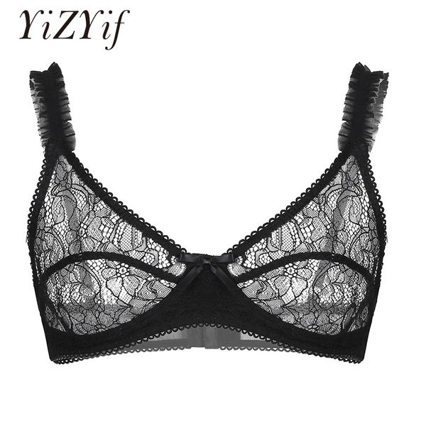 yizyif mens sissy bra see through sheer floral lace lingerie adjustable spaghetti straps wire-no padded bralette bra, Red;black
yizyif mens sissy bra see through sheer floral lace lingerie adjustable spaghetti straps wire-no padded bralette bra, Red;black
