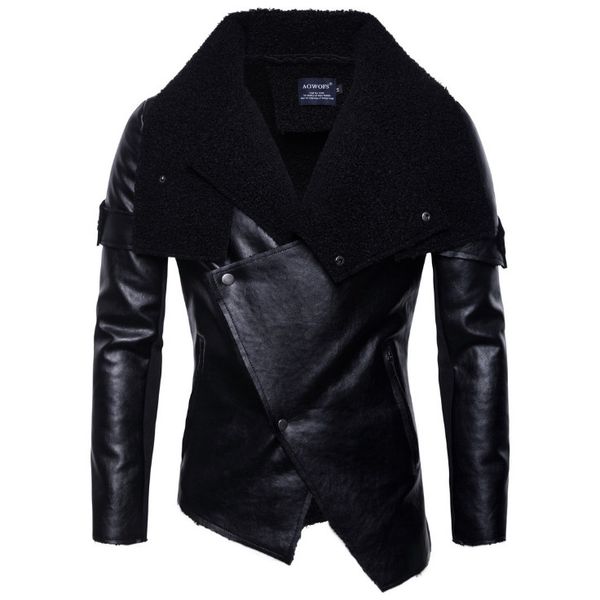 nice tide men autumn fashion punk leather jacket casual motorcycle leather jacket male coat personality lrregular, Black
nice tide men autumn fashion punk leather jacket casual motorcycle leather jacket male coat personality lrregular, Black