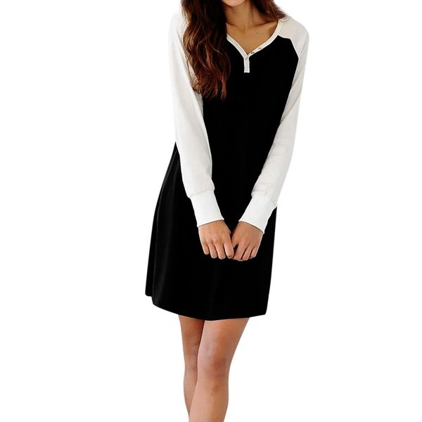 2018 summer dress female women autumn long sleeve sleep above knee mini dress loose party fashion vestidos robe, Black;gray
2018 summer dress female women autumn long sleeve sleep above knee mini dress loose party fashion vestidos robe, Black;gray