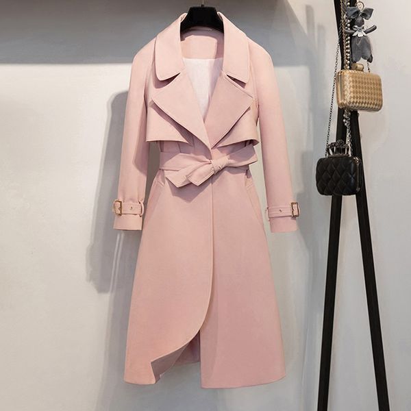 classic women elegant medium long solid color trench 2018 autumn new ladies wind coats, Tan;black
classic women elegant medium long solid color trench 2018 autumn new ladies wind coats, Tan;black