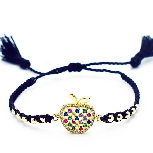 2020 new apple rainbow zircon bracelet stainless steel beads woven tassel bracelet charm ladies jewelry, Golden;silver
2020 new apple rainbow zircon bracelet stainless steel beads woven tassel bracelet charm ladies jewelry, Golden;silver
