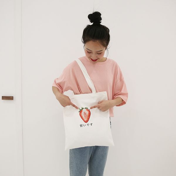women canvas shoulder bags cartoon printing fashion casual tote wild printing fruit college style shopping bags student handbags
women canvas shoulder bags cartoon printing fashion casual tote wild printing fruit college style shopping bags student handbags