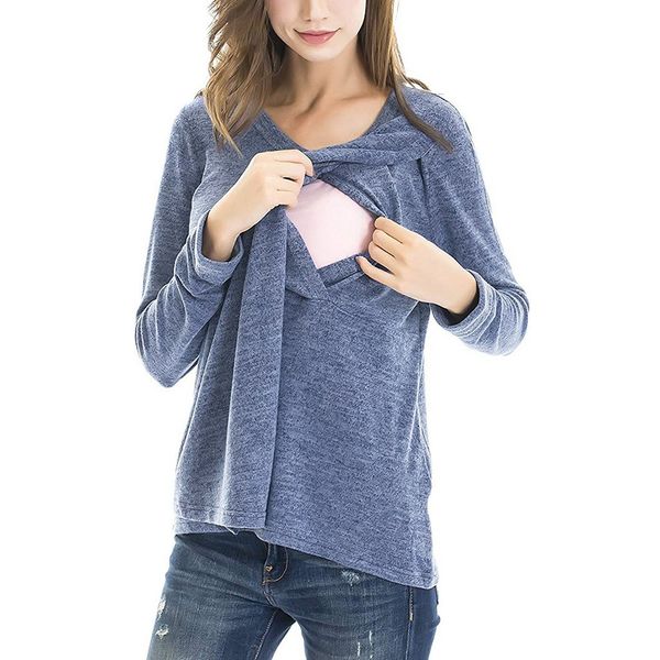 maternity breastfeeding clothes maternity nursing comfy long sleeve breastfeeding loose pregnancy loose clothes t-shirt, White
maternity breastfeeding clothes maternity nursing comfy long sleeve breastfeeding loose pregnancy loose clothes t-shirt, White