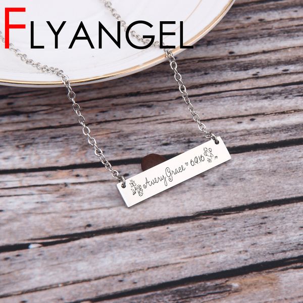 name and date customized mirror style pendant lettering bar necklace woman man delicate and beautiful jewelry accessories tag, Silver
name and date customized mirror style pendant lettering bar necklace woman man delicate and beautiful jewelry accessories tag, Silver