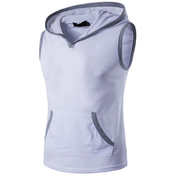 male casual vest hooded solid patchwork eur plus size cotton good quality sleeveless clothing, White;black
male casual vest hooded solid patchwork eur plus size cotton good quality sleeveless clothing, White;black