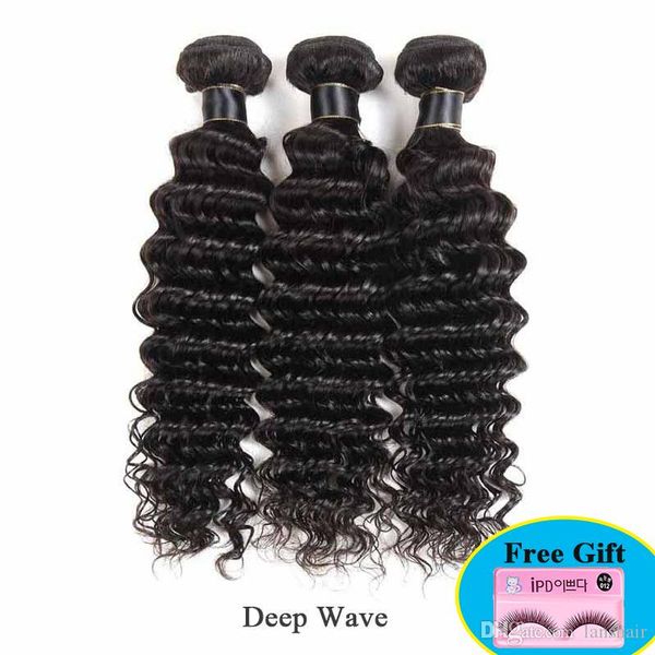 deep wave brazilian hair virgin human hair wefts natural black brazilian deep wave virgin hair extensions human extensions dhl ing
