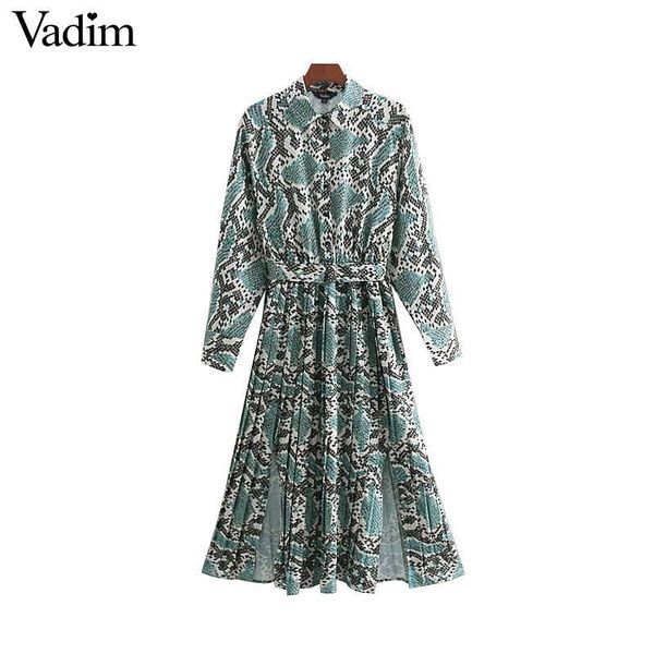 vadim chic snake print shirt dress animal pattern bow tie sashes elastic waist pleated long sleeve midi dresses vestidos qb240, Black;gray
vadim chic snake print shirt dress animal pattern bow tie sashes elastic waist pleated long sleeve midi dresses vestidos qb240, Black;gray