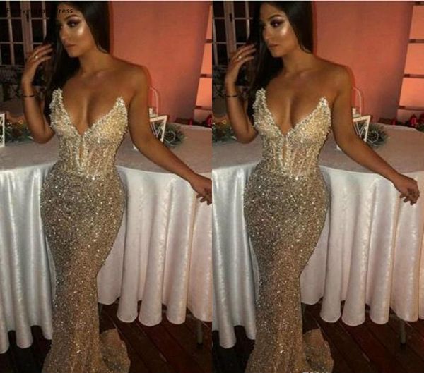 gold color mermaid sequined prom dresses 2019 new south african black girls v neck holidays graduation wear evening party gowns, White;black
gold color mermaid sequined prom dresses 2019 new south african black girls v neck holidays graduation wear evening party gowns, White;black