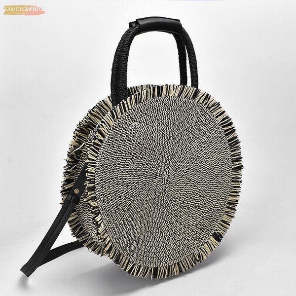 new round straw bag bohemian womens shoulder bag fashion hand woven rattan bag knitting tote beach
new round straw bag bohemian womens shoulder bag fashion hand woven rattan bag knitting tote beach