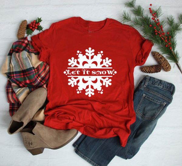 merry christmas girt red clothing 90s cotton outfits hipster casual fashion christmas tee let is snow t-shirt, White
merry christmas girt red clothing 90s cotton outfits hipster casual fashion christmas tee let is snow t-shirt, White