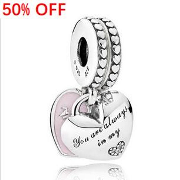 925 sterling silver diy mother and daughter concentric bracelet pendant pink love necklace pendant mothers day gift, Golden;silver
925 sterling silver diy mother and daughter concentric bracelet pendant pink love necklace pendant mothers day gift, Golden;silver
