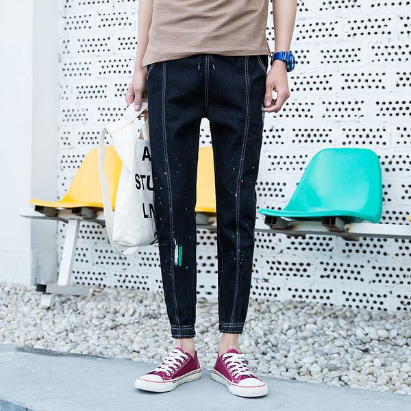men's jeans erkek jean pantolon homme slim fit 2021 season elastic drawstring leg pants casual men hombre, Blue
men's jeans erkek jean pantolon homme slim fit 2021 season elastic drawstring leg pants casual men hombre, Blue