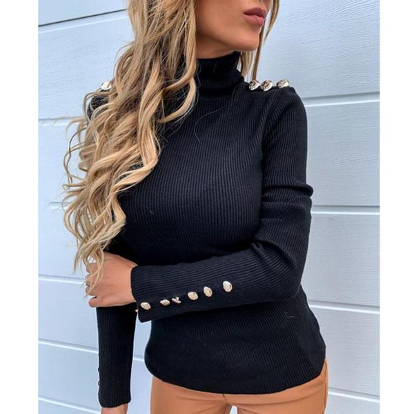black white button long sleeve sweaters knitwear knit women turtleneck casual slim fit knitted basic tee clothes, White;black
black white button long sleeve sweaters knitwear knit women turtleneck casual slim fit knitted basic tee clothes, White;black