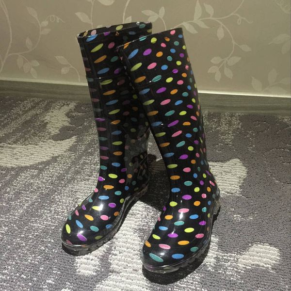 rain boots rubber platform shoes knee-high women boots casual creepers slip on flats walking outdoor shoes printing pvc girls, Black
rain boots rubber platform shoes knee-high women boots casual creepers slip on flats walking outdoor shoes printing pvc girls, Black