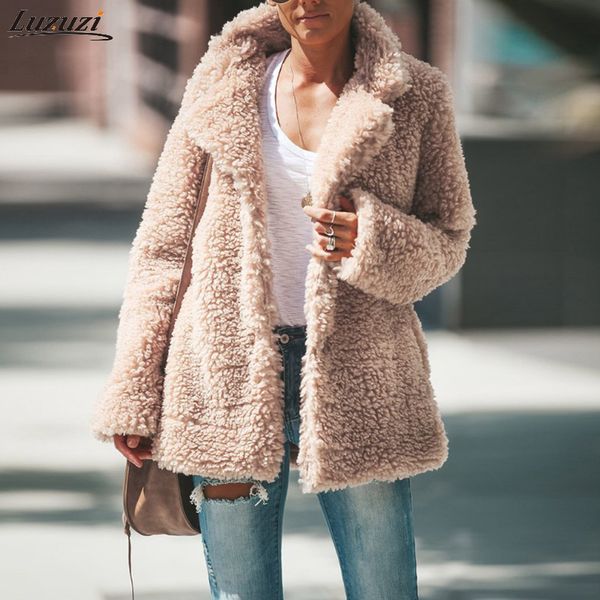 luzuzi winter autumn fashion women's fleece jacket warm thickening oversized lapel jacket women coat 2019 winter 6 colors, Black;brown
luzuzi winter autumn fashion women's fleece jacket warm thickening oversized lapel jacket women coat 2019 winter 6 colors, Black;brown