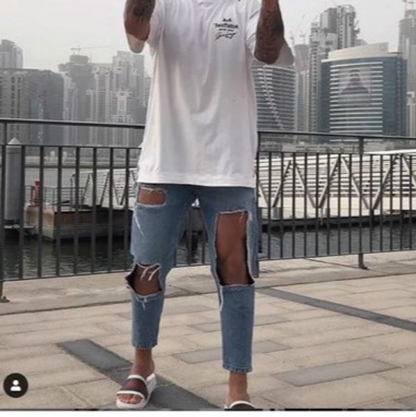 men's brand jeans with big holes straight leg trousers loose-fitting mid-waisted pants and funky leg trouser luxury trendy long pants, Blue
men's brand jeans with big holes straight leg trousers loose-fitting mid-waisted pants and funky leg trouser luxury trendy long pants, Blue