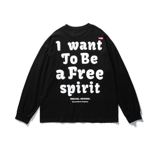 long sleeved t-shirt men women round neck tshirts man streetwear couple clothing, White;black
long sleeved t-shirt men women round neck tshirts man streetwear couple clothing, White;black