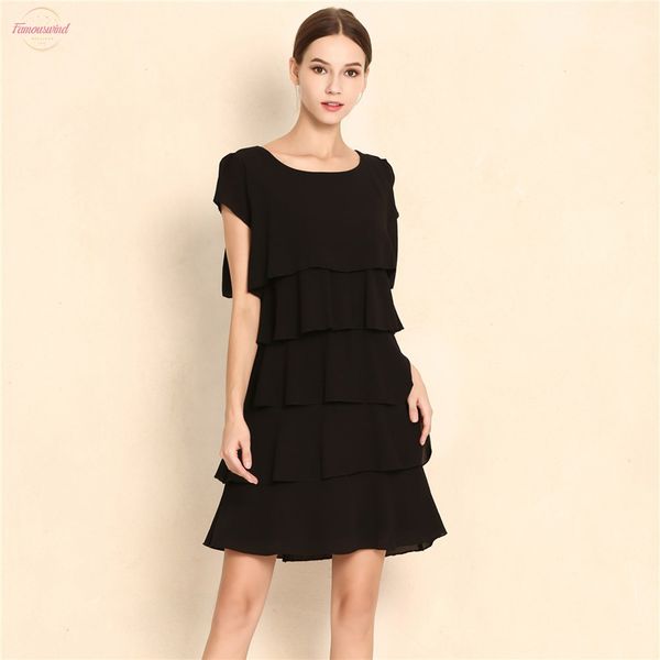summer elegant chiffon dress casual women cascading ruffle robe short sleeves cake dresses plus size s 5xl, Black;gray
summer elegant chiffon dress casual women cascading ruffle robe short sleeves cake dresses plus size s 5xl, Black;gray