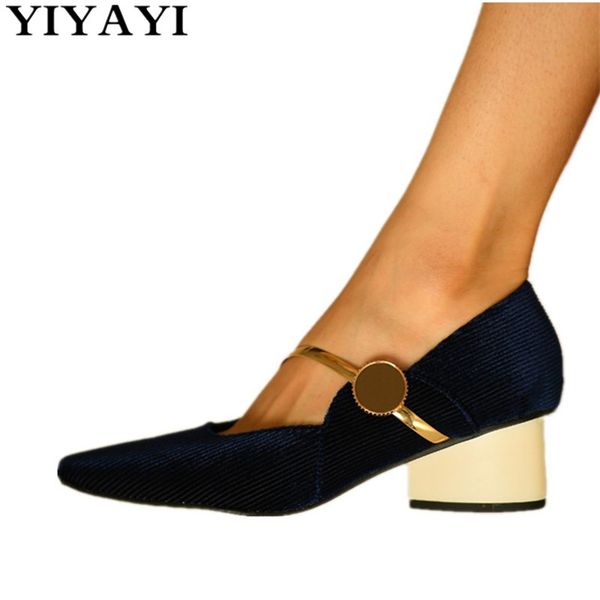 metal decor pumps women pointed toe middle heels woman fashion corduroy vintage mary janes spring autumn shoes single shoes, Black
metal decor pumps women pointed toe middle heels woman fashion corduroy vintage mary janes spring autumn shoes single shoes, Black