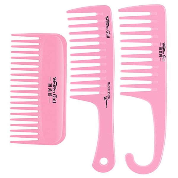 plastic professional large wide tooth comb detangling hairdressing styling tool anti-static hair comb massage, Silver
plastic professional large wide tooth comb detangling hairdressing styling tool anti-static hair comb massage, Silver